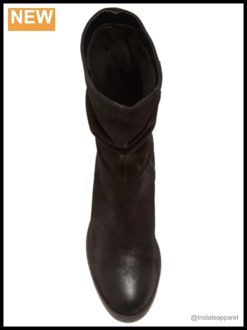 Lucky Brand Bitsie Suede Ankle Bootie Pull-On Stacked Heel
